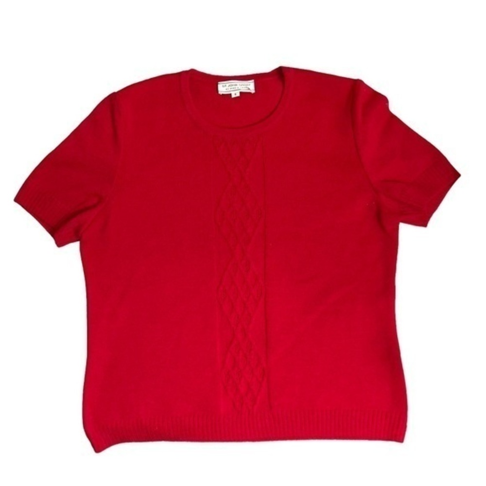 St. John sport red short sleeve knit top